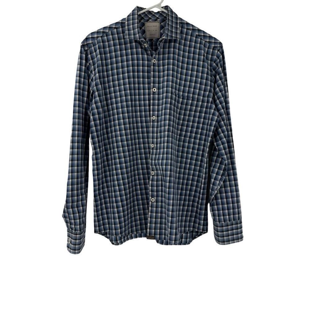 Billy Red Blue White Plaid Buttondown Button Down Shirt Sz S